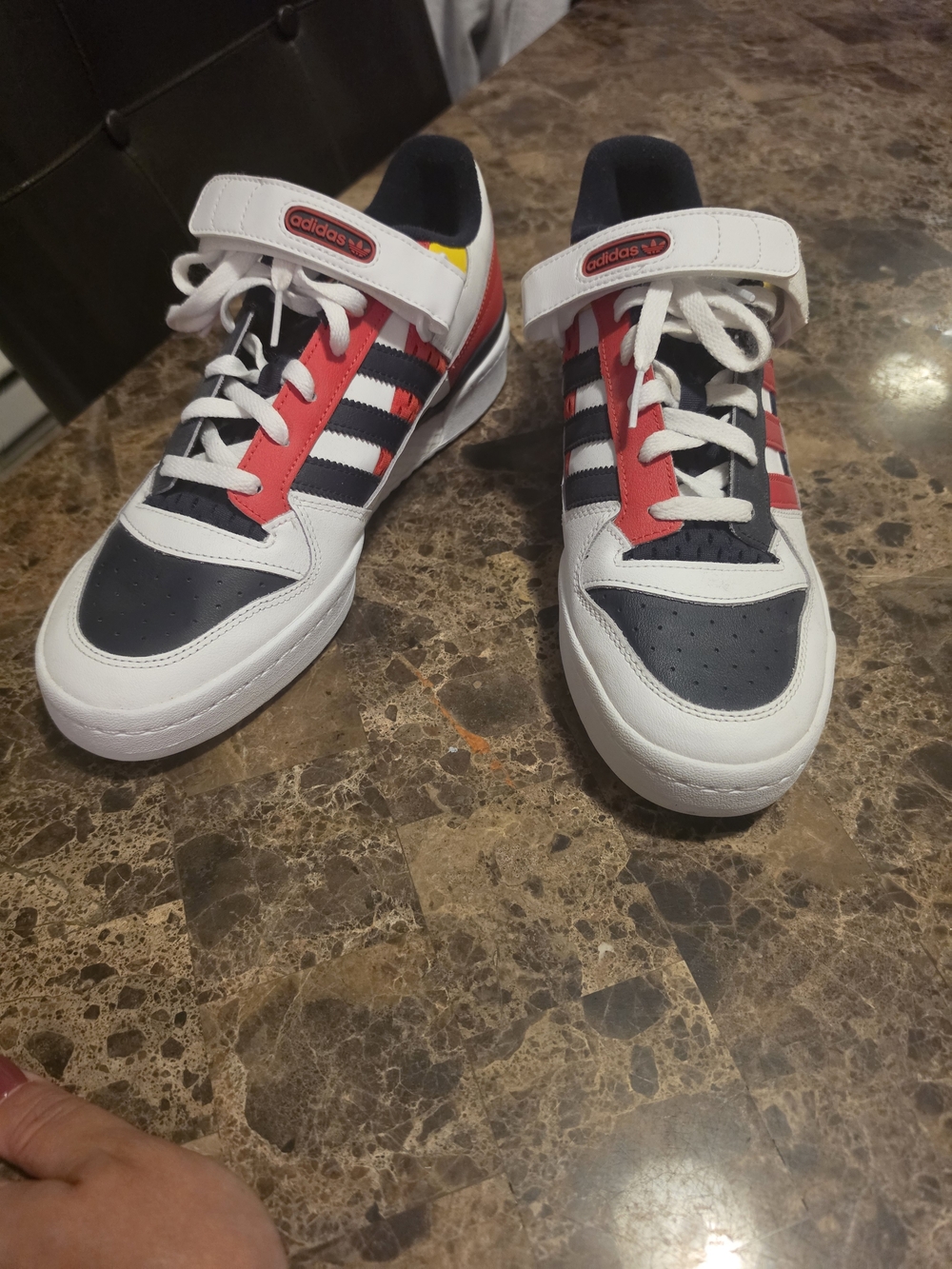 adidas Men Sneakers - White, Navy & Red